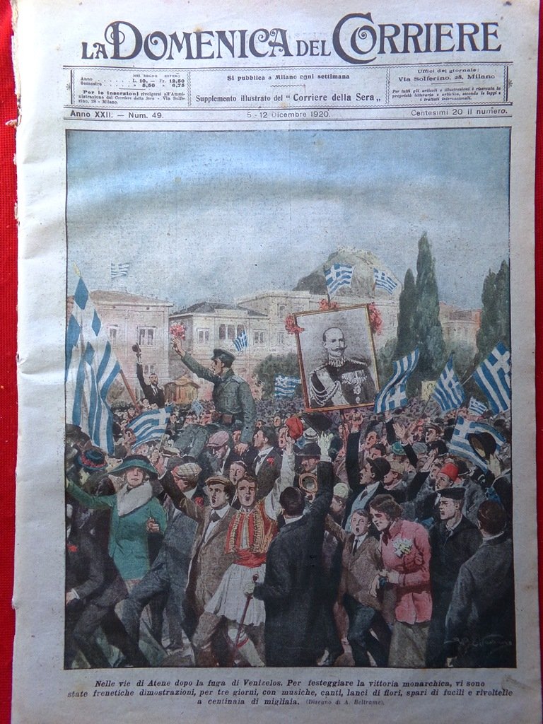 La Domenica del Corriere 5 Dicembre 1920 Ku Klux Klan …