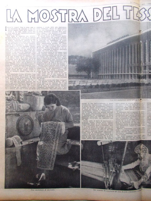 La Domenica del Corriere 5 Dicembre 1937 Mostra Tessile Michelangelo … | Immagine Gallery 2