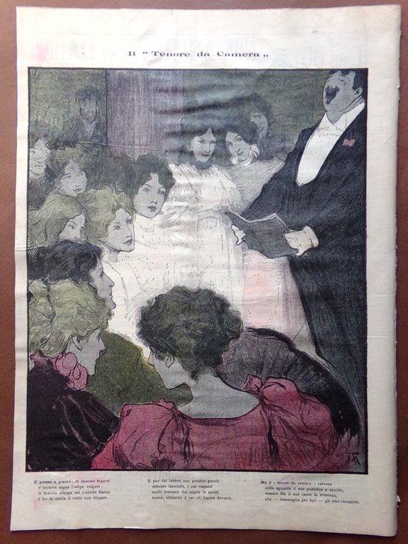 La Domenica del Corriere 5 Febbraio 1899 Perosi Wagner Casa …