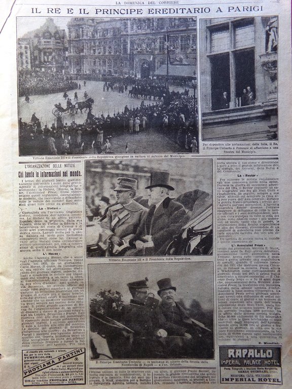 La Domenica del Corriere 5 Gennaio 1919 Feltre Casagrande Wilson …