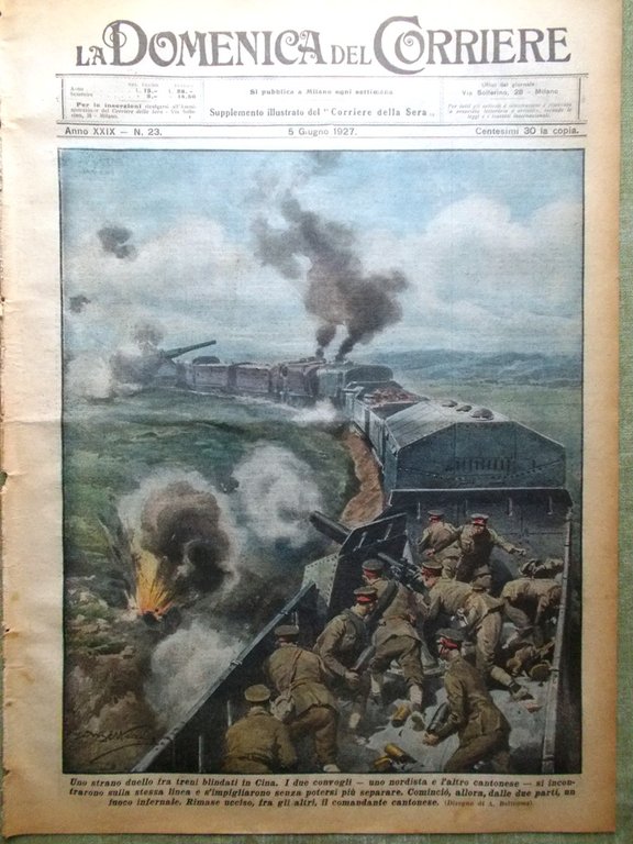 La Domenica del Corriere 5 Giugno 1927 Alfieri Torino Canberra … | Immagine Gallery 1