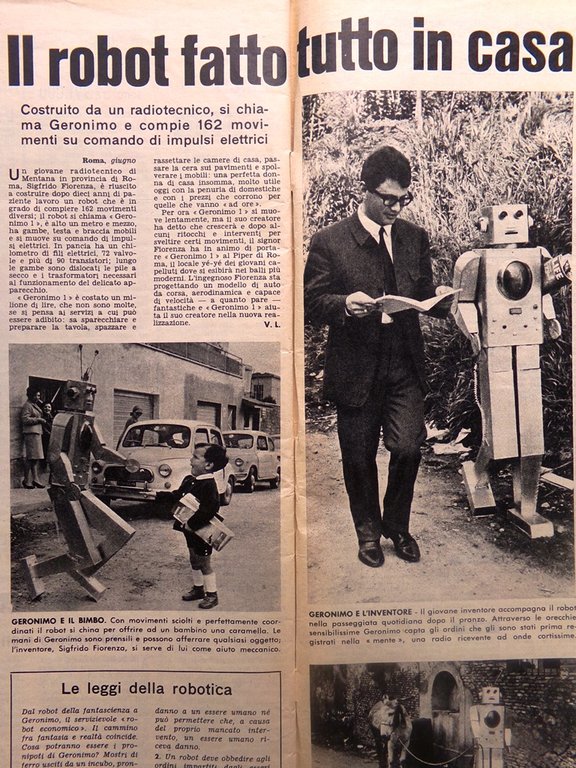 La Domenica del Corriere 5 Giugno 1966 Robot Fantasmi Palermo …