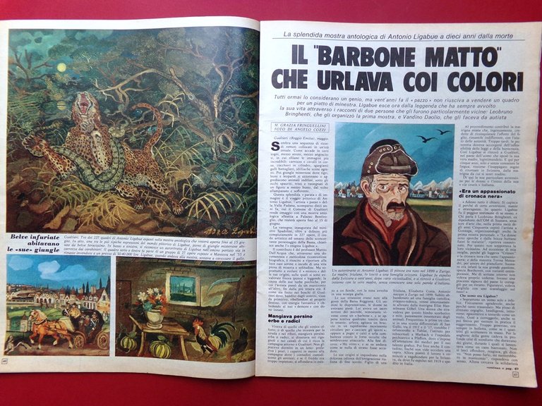 La Domenica del Corriere 5 Giugno 1975 Suez Zavattini Ligabue …