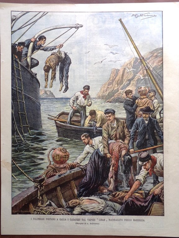 La Domenica del Corriere 5 Luglio 1903 Liban Gigli Nola …