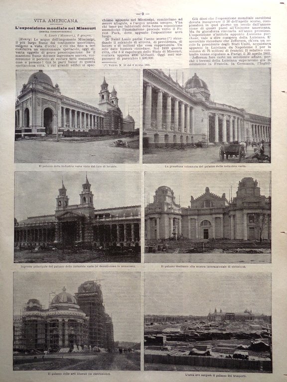 La Domenica del Corriere 5 Luglio 1903 Liban Gigli Nola …