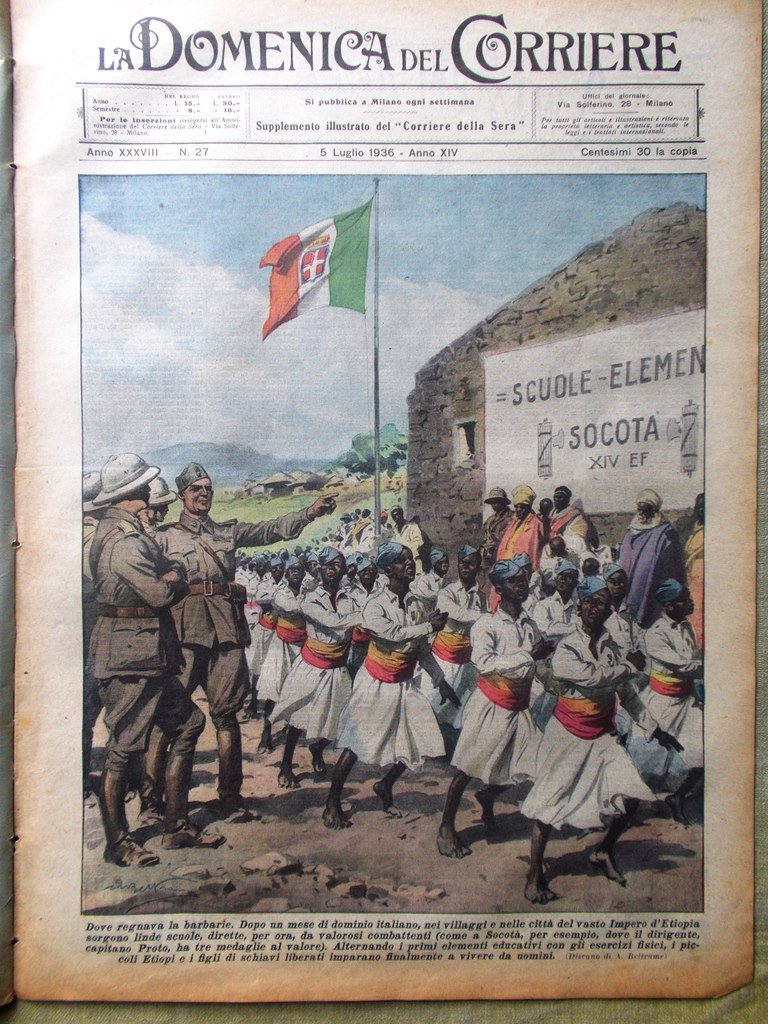 La Domenica del Corriere 5 Luglio 1936 Basilisco Moloch Ogaden …