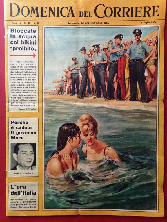 La Domenica del Corriere 5 Luglio 1964 WW1 Bikini Foto … | Immagine Gallery 1