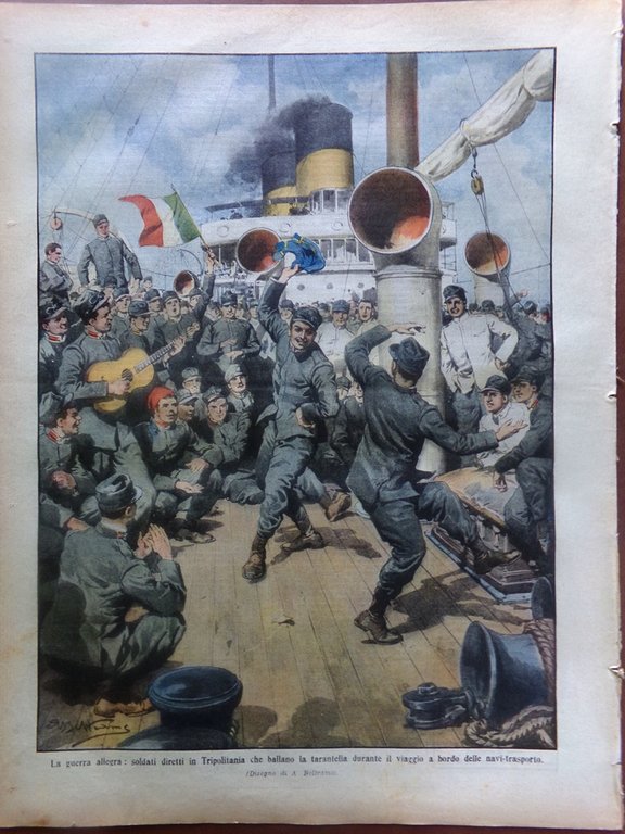 La Domenica del Corriere 5 Maggio 1912 Campanile Venezia Curci …