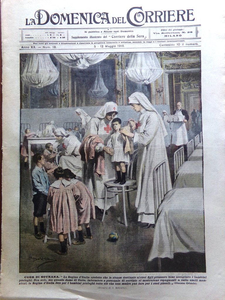 La Domenica del Corriere 5 Maggio 1918 WW1 Pini-Corsi La …