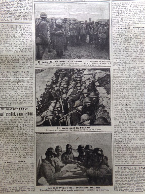 La Domenica del Corriere 5 Maggio 1918 WW1 Pini-Corsi La …