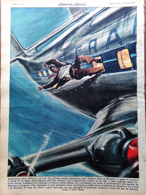 La Domenica del Corriere 5 Maggio 1957 Loren Yeti Lava …