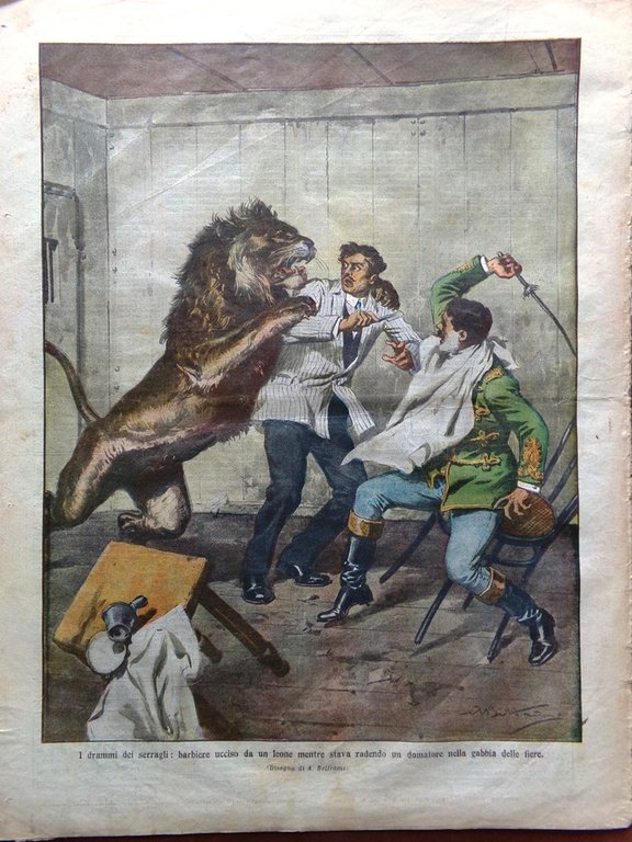 La Domenica del Corriere 5 Marzo 1911 Verona Kiel Monte …