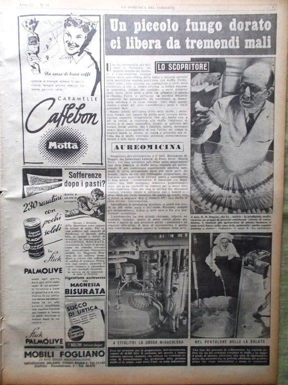 La Domenica del Corriere 5 Marzo 1950 Sardegna Gardner Hemingway …