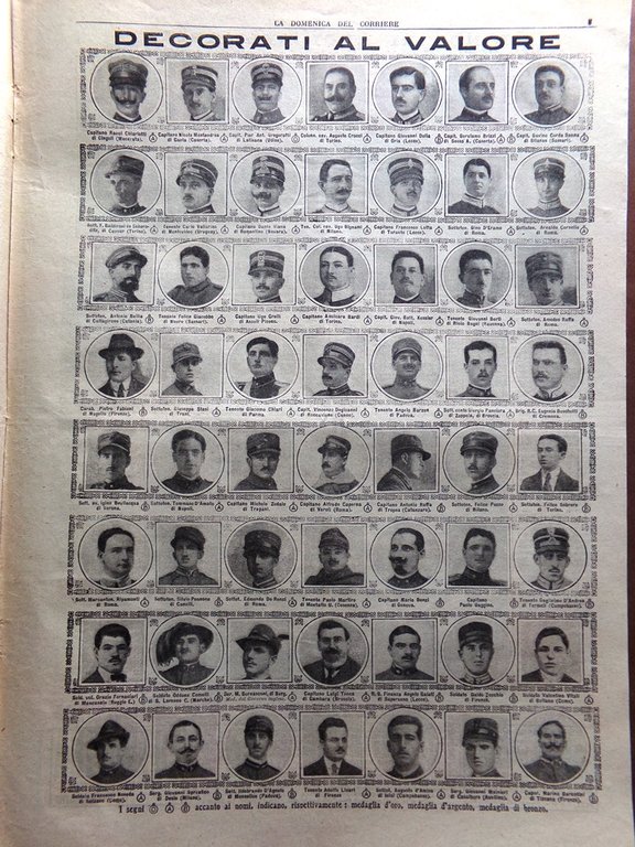 La Domenica del Corriere 5 Novembre 1916 WW1 Ercole Pesci …