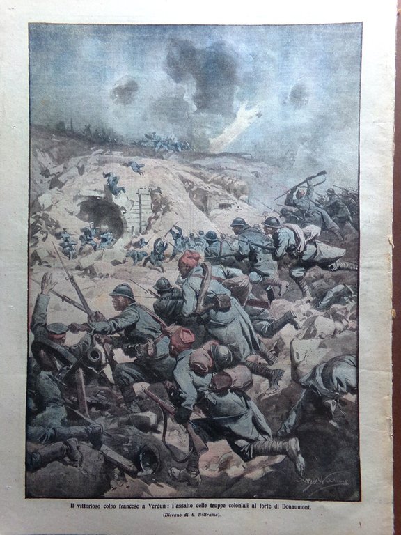 La Domenica del Corriere 5 Novembre 1916 WW1 Ercole Pesci …