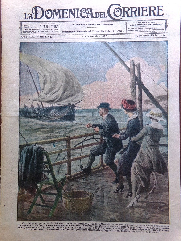 La Domenica del Corriere 5 Novembre 1922 Fascisti Napoli Maserati …