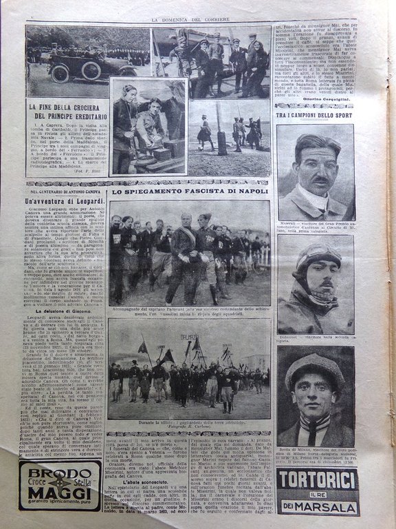 La Domenica del Corriere 5 Novembre 1922 Fascisti Napoli Maserati …