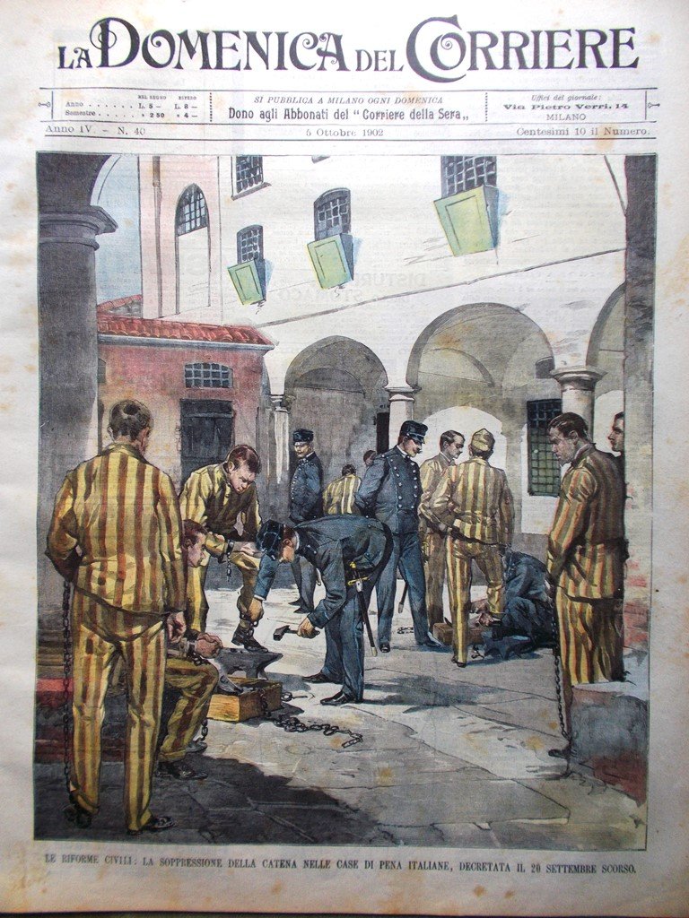 La Domenica del Corriere 5 Ottobre 1902 Marconi Cedric Albertario …