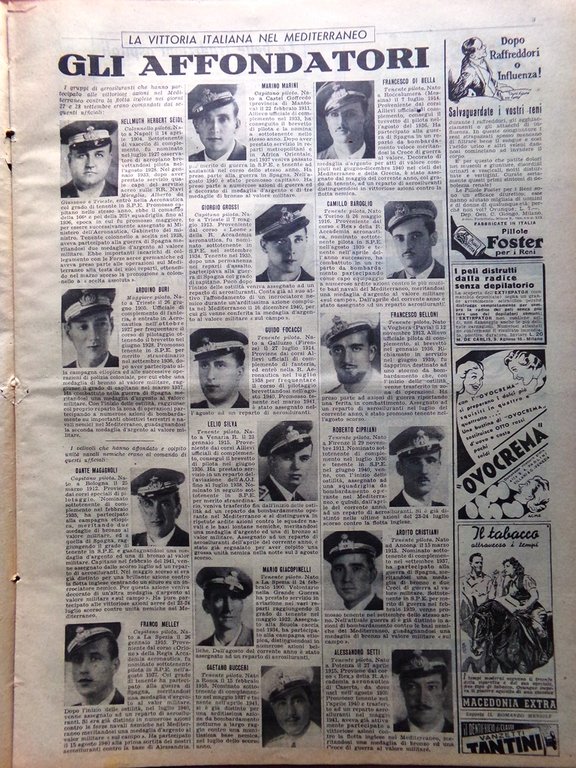 La Domenica del Corriere 5 Ottobre 1941 WW2 Vittoria Mediterraneo …