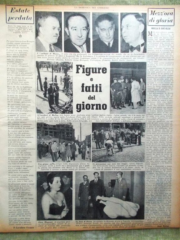 La Domenica del Corriere 5 Settembre 1948 Ratto Mussolini Disco …