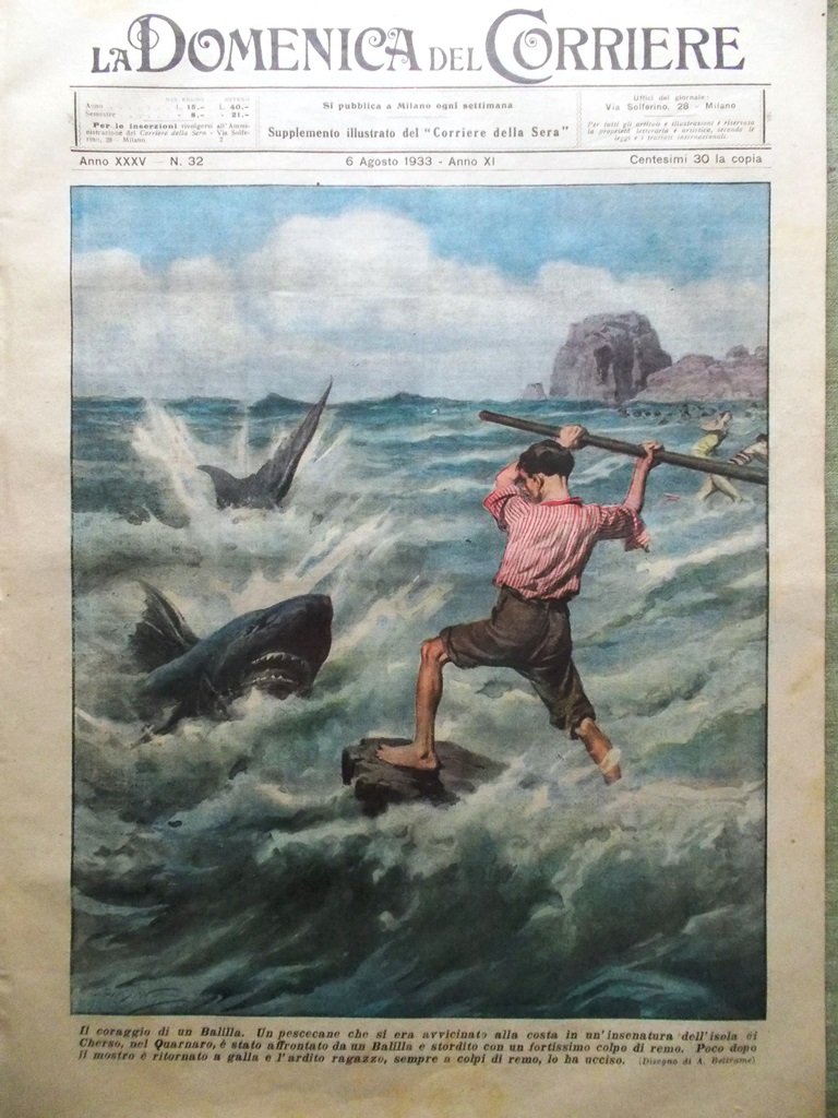 La Domenica del Corriere 6 Agosto 1933 Isola Giava Strade … | Immagine principale