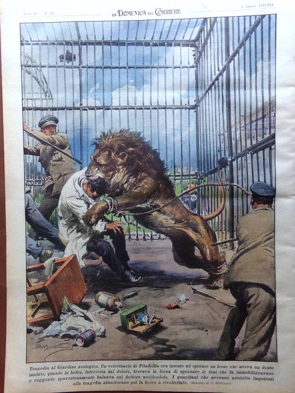 La Domenica del Corriere 6 Aprile 1941 WW2 Matsuoka Toscano …