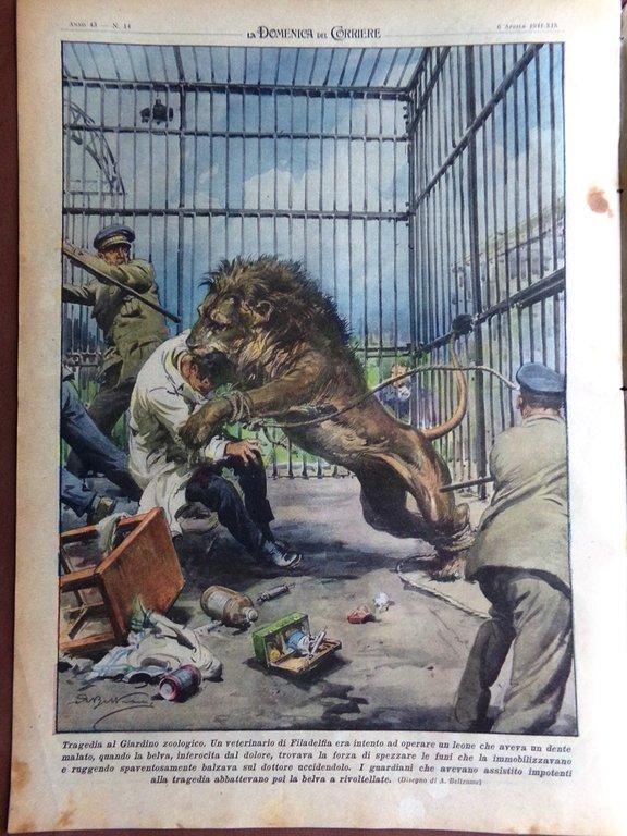 La Domenica del Corriere 6 Aprile 1941 WW2 Matsuoka Toscano …