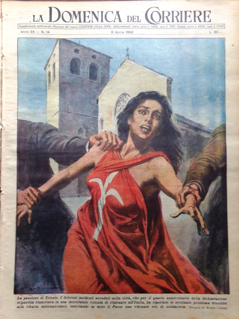 La Domenica del Corriere 6 Aprile 1952 Catastrofe del Titanic … | Immagine principale