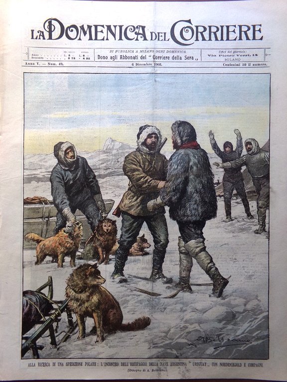 La Domenica del Corriere 6 Dicembre 1903 Nordenskjold Polo Università … | Immagine Gallery 1