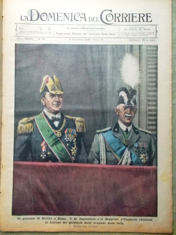 La Domenica del Corriere 6 Dicembre 1936 Liberazione Madrid Franco … | Immagine Gallery 1
