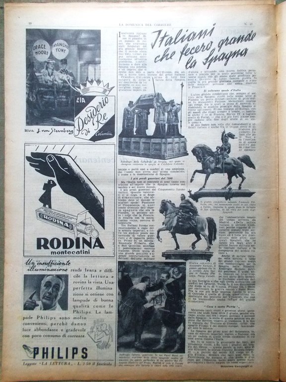 La Domenica del Corriere 6 Dicembre 1936 Liberazione Madrid Franco …