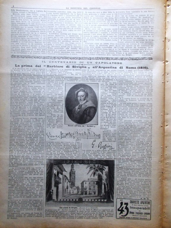 La Domenica del Corriere 6 Febbraio 1916 WW1 Nieuport Barbiere …