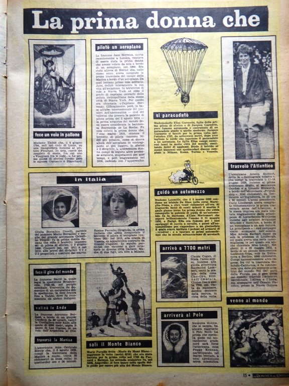 La Domenica del Corriere 6 Febbraio 1955 Sanremo Emigrare Nobel …