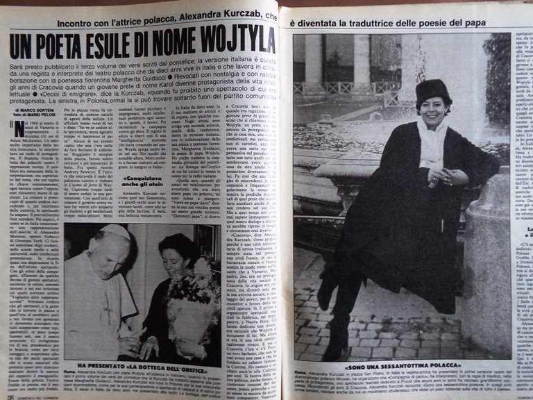 La Domenica del Corriere 6 Febbraio 1982 Prezzolini Verdone Wojtyla …