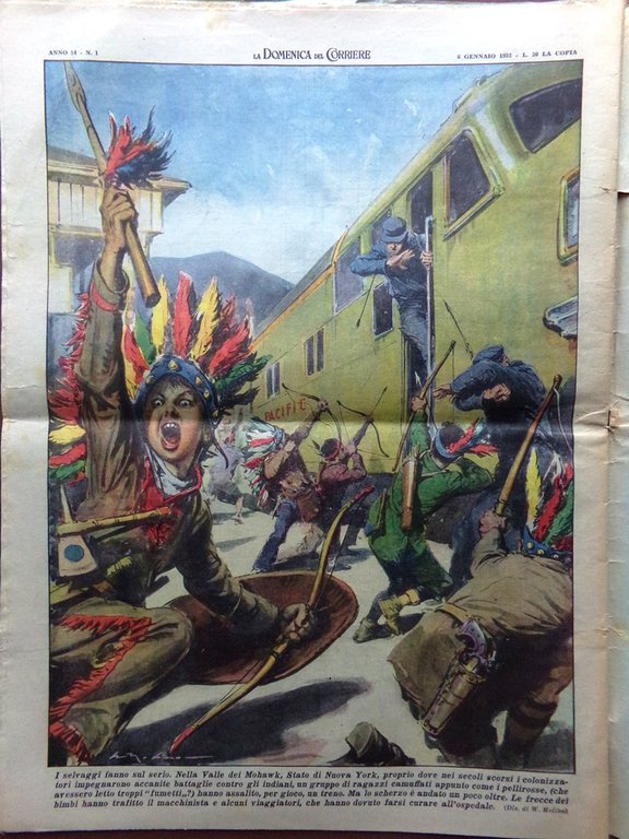 La Domenica del Corriere 6 Gennaio 1952 Streghe Yeti Rossetti … | Immagine Gallery 3