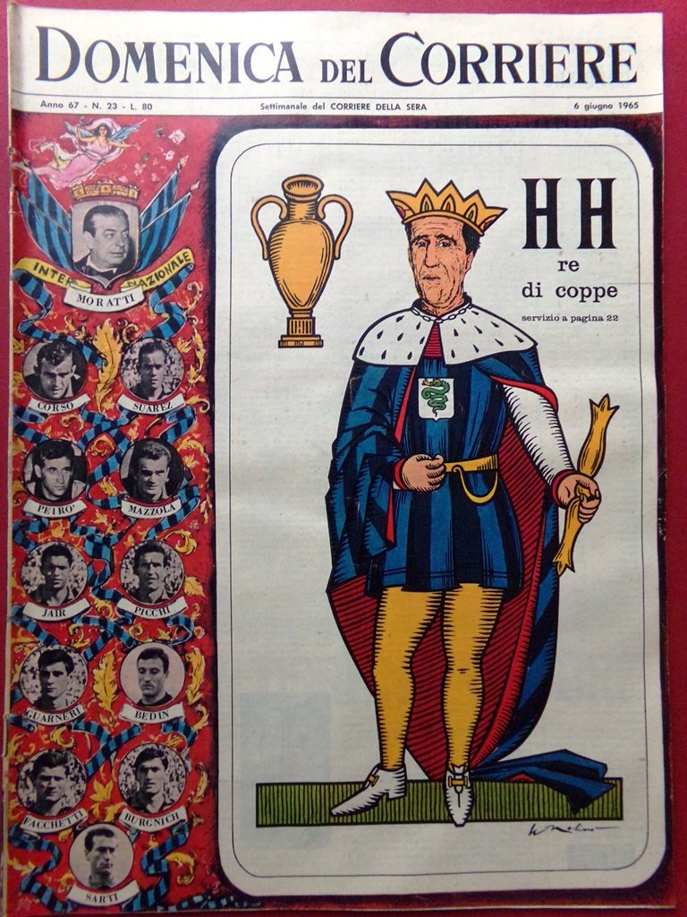 La Domenica del Corriere 6 Giugno 1965 Inter Herrera Capozzi … | Immagine principale