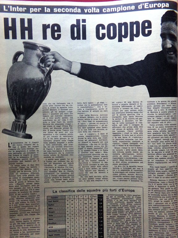 La Domenica del Corriere 6 Giugno 1965 Inter Herrera Capozzi … | Immagine Gallery 2