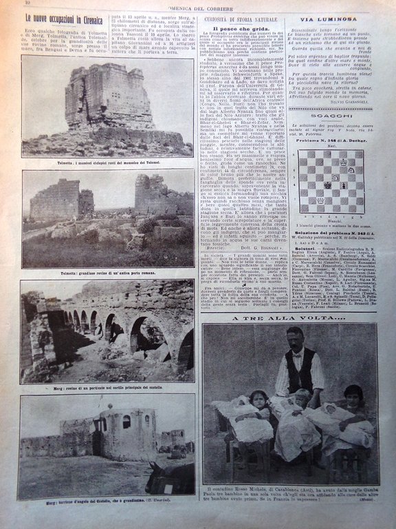 La Domenica del Corriere 6 Luglio 1913 Istrati Albania Ferrovia …