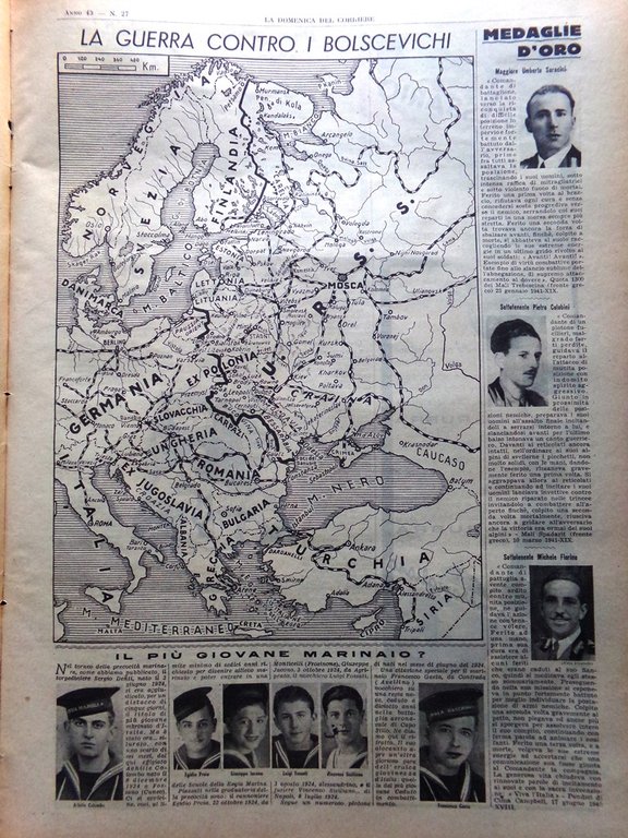La Domenica del Corriere 6 Luglio 1941 WW2 Tobruk Avanzata …