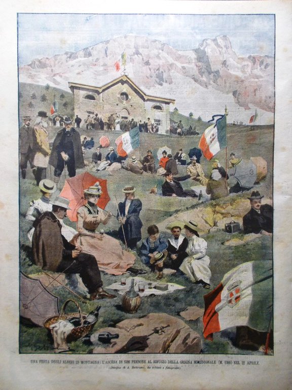 La Domenica del Corriere 6 Maggio 1900 Salone Perosi Falguière …