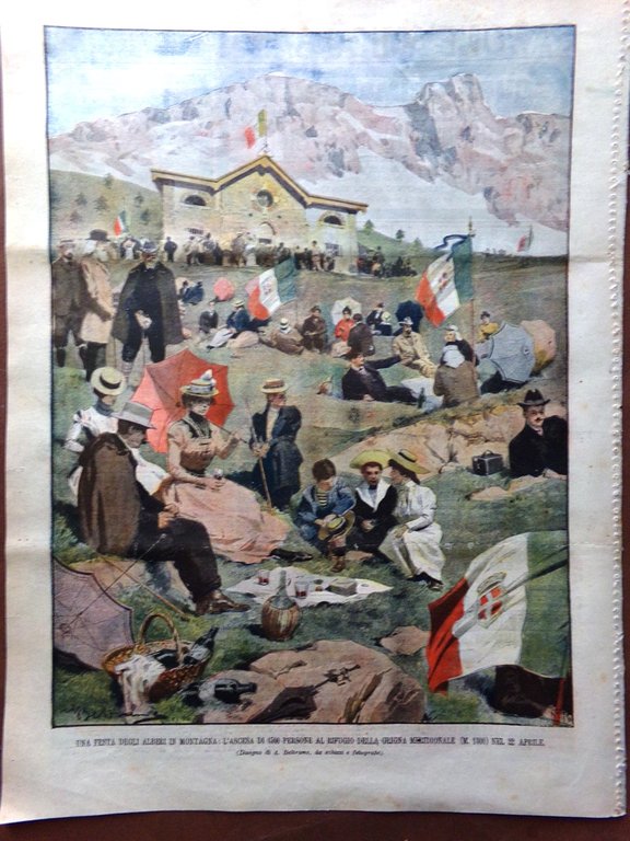 La Domenica del Corriere 6 Maggio 1900 Salone Perosi Falguière …