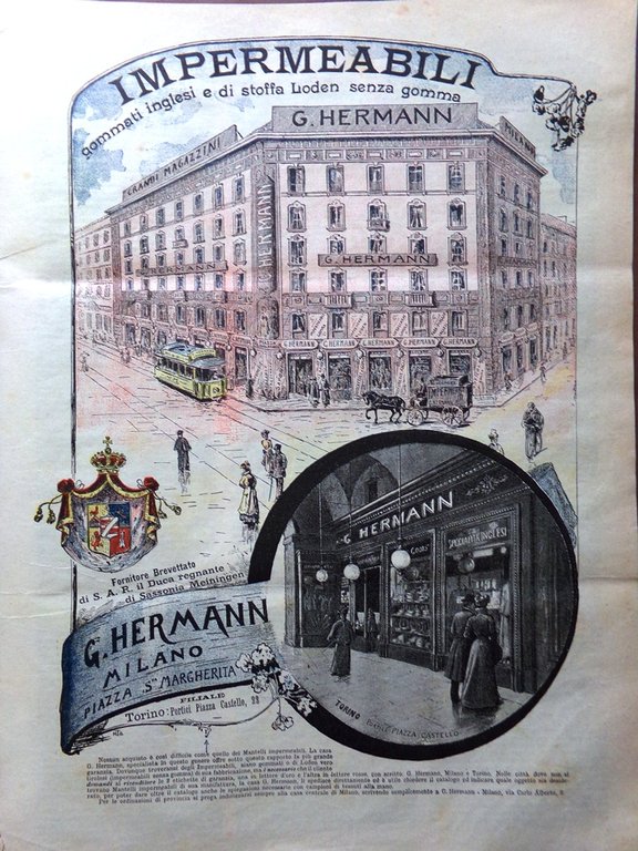 La Domenica del Corriere 6 Maggio 1900 Salone Perosi Falguière …