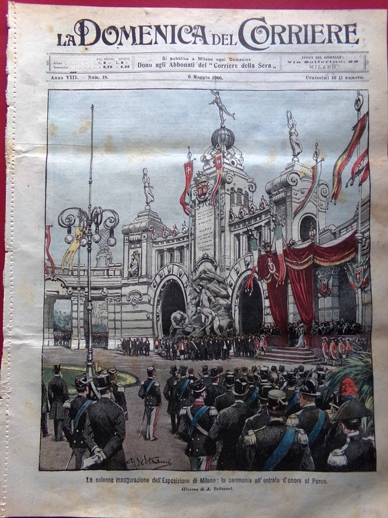 La Domenica del Corriere 6 Maggio 1906 Expo di Milano … | Immagine principale