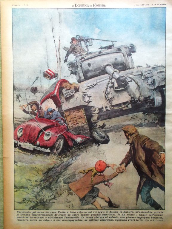 La Domenica del Corriere 6 Maggio 1951 Pétain Affray Dolfin …
