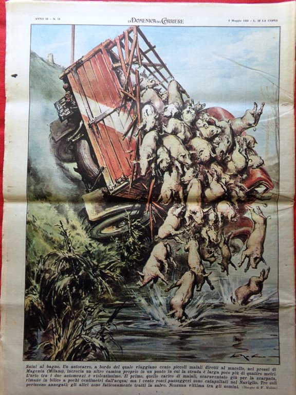 La Domenica del Corriere 6 Maggio 1956 Guardia Svizzera d'Annunzio …