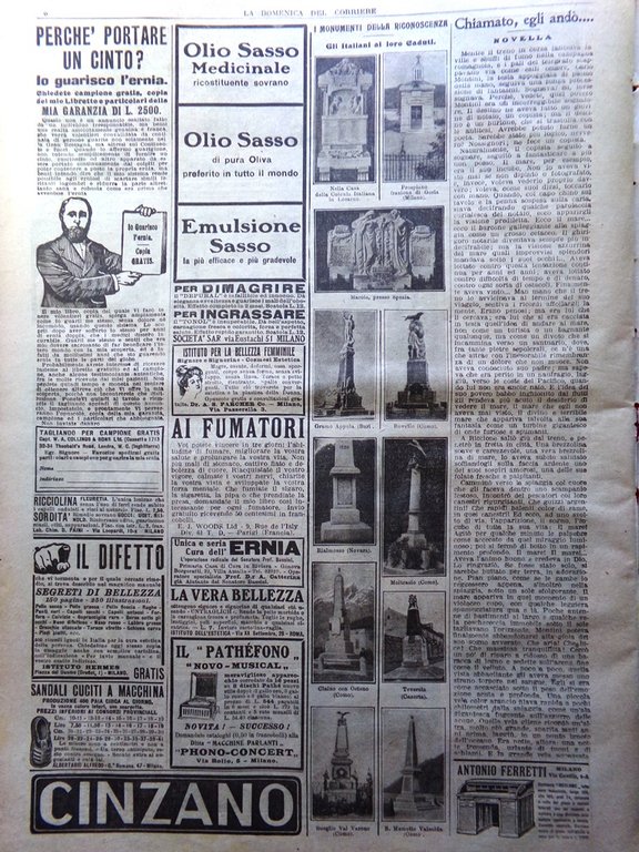 La Domenica del Corriere 6 Marzo 1921 Medaglie Pace Loreto …