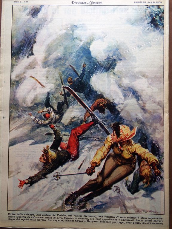 La Domenica del Corriere 6 Marzo 1960 Ghiglione Chessman Melone …