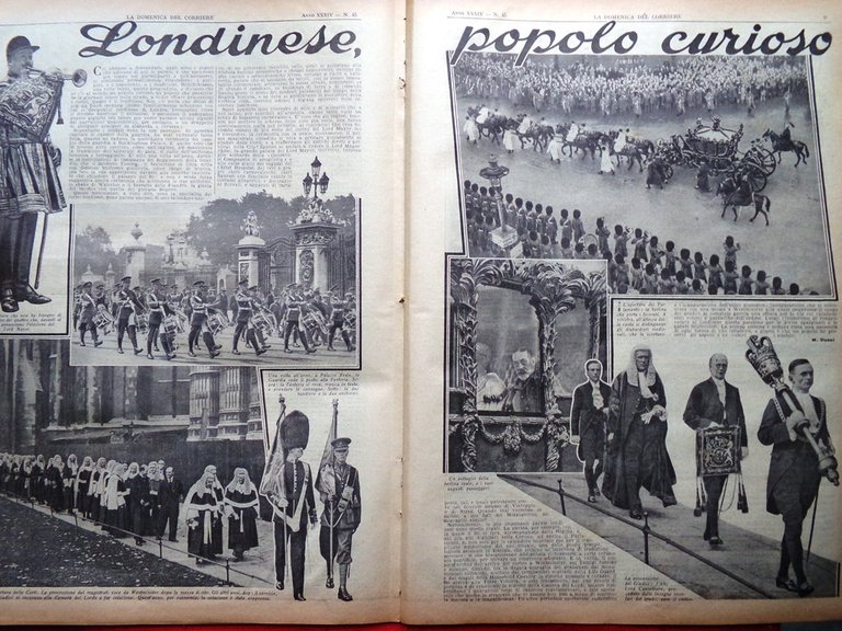 La Domenica del Corriere 6 Novembre 1932 Duce Torino Londinesi …