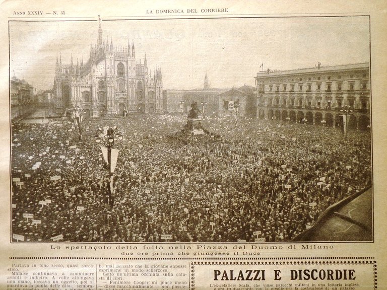 La Domenica del Corriere 6 Novembre 1932 Duce Torino Londinesi …