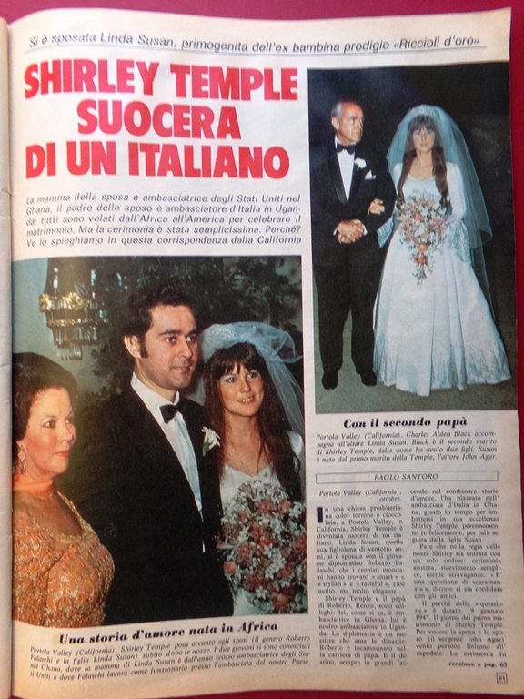 La Domenica del Corriere 6 Novembre 1975 Carlos San Nicola …